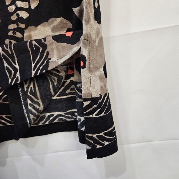 Raga [Sample] V Neck Blouse 3/4 Sleeve Tribal Leopard Size Small - Picture 5 of 7